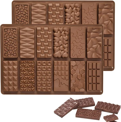 Vista 8 de 1 molde de silicona para chocolate, molde cuadrado de silicona, molde de barra de chocolate antiadherente, molde de chocolate reutilizable