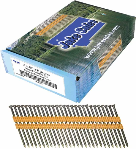 Vista 9 de 2-3/8 pulgadas x .113 (8d) 21 grados de plástico de 21 grados en tira de plástico - (caja pequeña) ~ 700 clavos