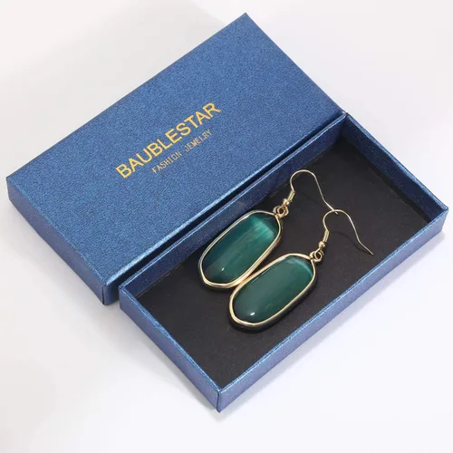 Vista 7 de BaubleStar Aretes colgantes de piedra curativa de cristal natural para mujeres y niñas