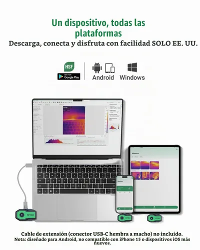 Vista 7 de Cámara térmica Finder S1 para Android, cámara de imagen térmica de súper resolución 192x192, cámara térmica para teléfonos y tabletas Android