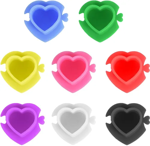 Vista 8 de 200 PIEZAS 8 Colores Tazas Desechables de Tinta de Tatuaje de Plástico con Base - Tapas de Tinta de Tatuaje para Tatuar Disposable Plastic Tattoo