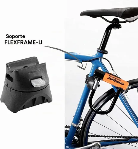 Vista 5 de Kryptonite Evolution Mini-5 - Cerradura en U para bicicleta, resistente antirrobo, soporte de montaje de grillete de acero de 0.51 pulgadas