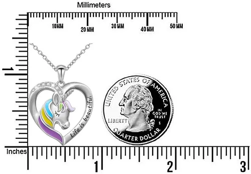 Vista 6 de FLYOW Collar de elefante, collar de gato, conejo, ne&herradura, collar de Jay azul, collar de plata de ley, collares de animales para mujer