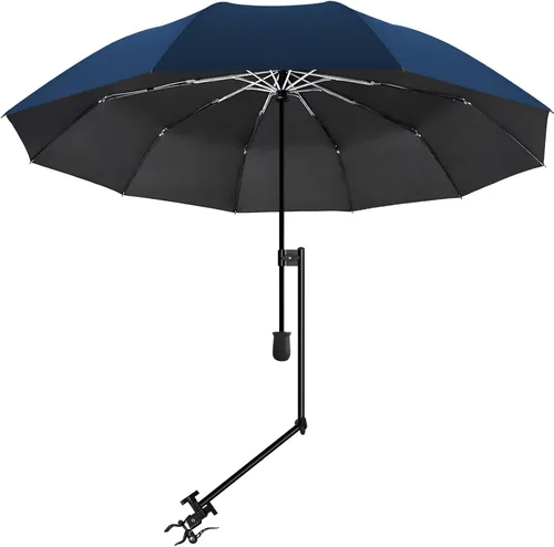 Vista 16 de XLINGZA Sombrilla de playa UPF 50+ con abrazadera universal ajustable