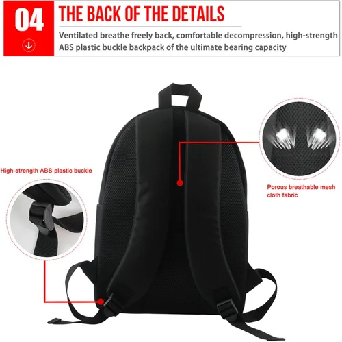 Vista 2 de FOR U DESIGNS Fire Basketball - Mochilas escolares para niños, mochila de viaje