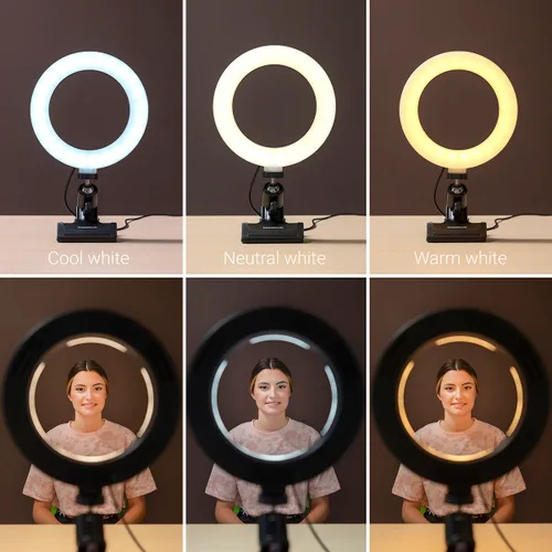 Vista 7 de Aro de Luz Selfie con Pinza de Soporte Lumahoop InnovaGoods