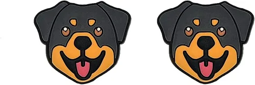 Vista 3 de Rottweiler Rottie - Juego de 2 zapatos deportivos para cachorros, con dijes de encaje para zuecos y mulas, zapatos deportivos y cualquier cordón