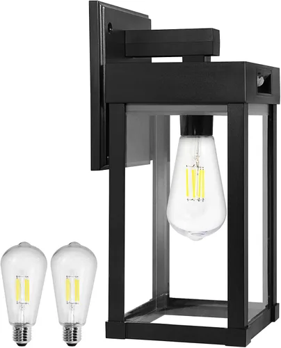 Vista 7 de Luces Solares de Pared para Exteriores, Aplique con Sensor de Movimiento con 3 Modos de Iluminación, Luminarias de Porche Exterior del Atardecer al