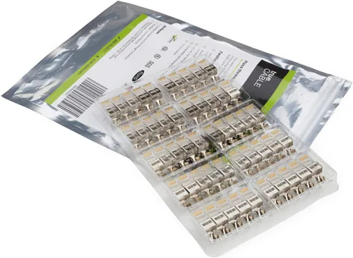 Vista 8 de trueCABLE Cat6/6A RJ45 Pass Through - Enchufes modulares, conector de tierra externo blindado (STP), listado UL, crimpado EZ, chapado en oro, 3
