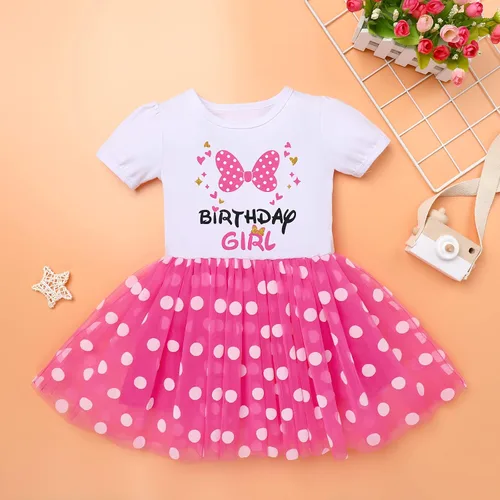 Vista 3 de IMEKIS Traje de cumpleaños para niñas bebés, vestido de lunares, diadema para Halloween, cosplay, sesión de fotos, 1-6T