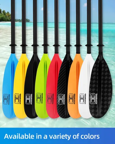 Vista 3 de Adjustable Carbon Fiber Kayak Paddle 86in/220cm to 94in/240cm Kayaking Oar for Adults with Paddle Leash 1 Paddle