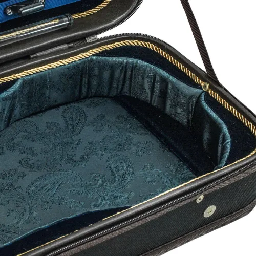 Vista 5 de Sky Estuche Oblongo Violín VNCW02 Madera Maciza con Higrómetros Negro/Azul