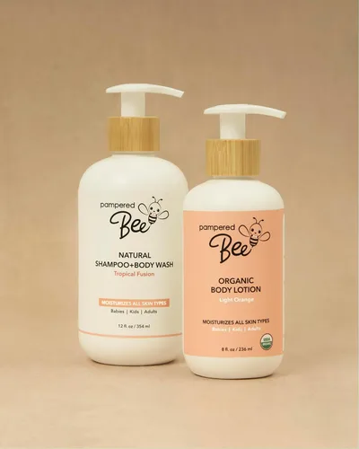 Vista 7 de Champú y gel de baño (Tropical Fusion), fórmula natural 2 en 1 para recién nacidos, niños pequeños y niños, 12 onzas