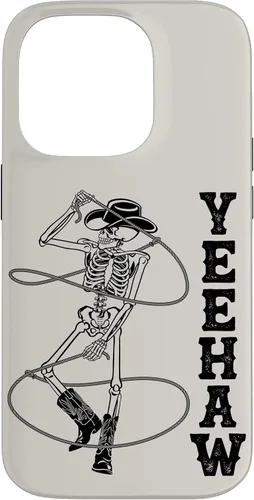 Vista 17 de Western Cowboy Skeleton Yeehaw Rodeo Southern Country Music Case for iPhone 17