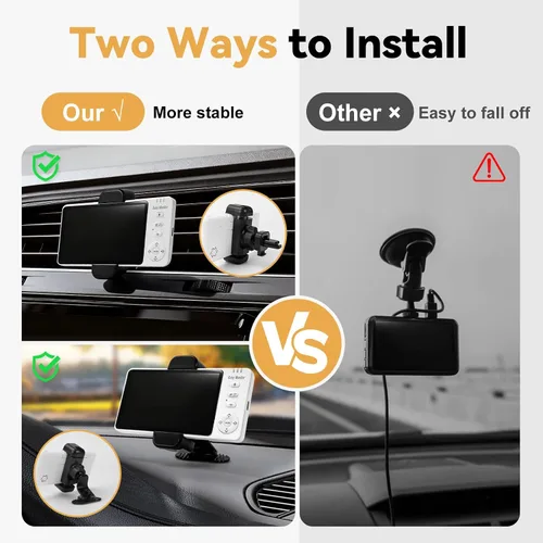 Vista 5 de Cámara Inalámbrica para Coche de Bebé 2000mAh Monitor 3500mAh Encendido/Apagado Automático Monitor de Cámara de Bebé para Coche Sin Wifi - Espejo