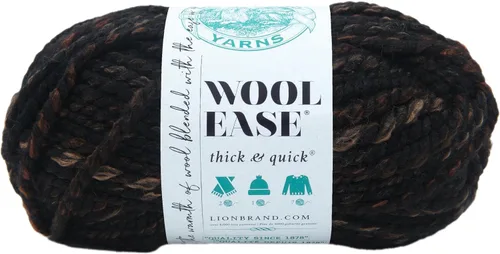 Vista 91 de Lion Brand Yarn - Ovillo de lana Wool-Ease Thick & Quick color fuerza aérea Super Bulky Wool Acrylic Blend Fiber for Soft Hats, Sweaters, Chunky