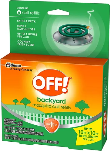 Vista 3 de OFF! Repuestos de bobina de mosquitos para patio y áreas exteriores de patio trasero repelen mosquitos, 6 unidades (paquete de 1)