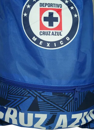 Vista 4 de Icon Sports Cruz Azul - Bolsa oficial con cordón para gimnasio y fútbol, Azul, Cruz Azul