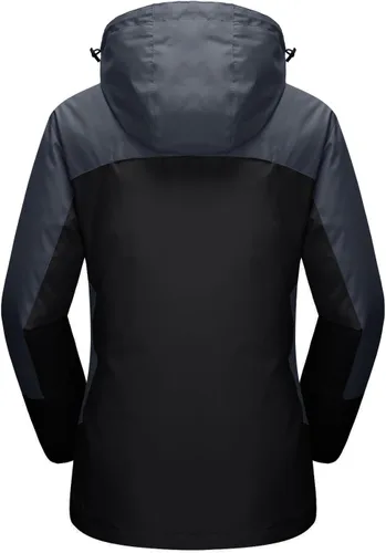 Vista 2 de MAGCOMSEN - Abrigos de invierno 3 en 1 para mujer, chaqueta de esquí impermeable, cortavientos, con forro polar, parka