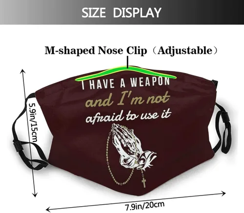 Vista 2 de Máscara facial de Jesús a la moda reutilizable pasamontañas para hombres y mujeres