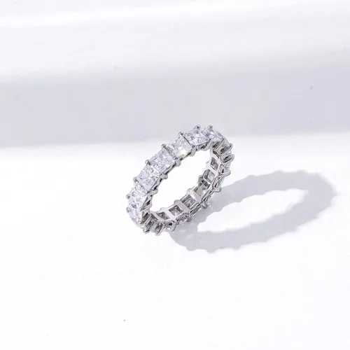 Vista 14 de Amazon Essentials Anillo de plata de ley con corte princesa hecho con circonita cúbica Infinite Elements (anteriormente colección Amazon)