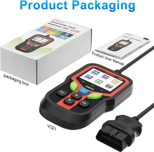 Vista 8 de Herramienta de diagnóstico del escáner OBD2, comprueba las luces del motor y el código de problema del vehículo claro, prueba de arranque