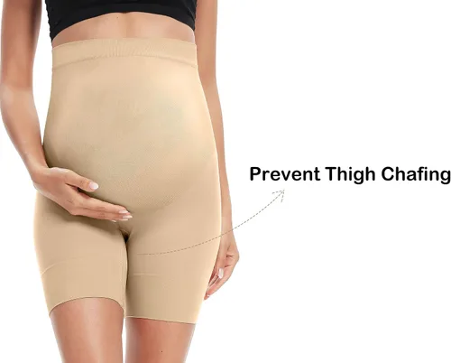 Vista 4 de XNHAN Secret Fit Shaper Panty - Faja moldeadora de maternidad sin costuras para vestido, soporte para el vientre, evita rozaduras en los muslos