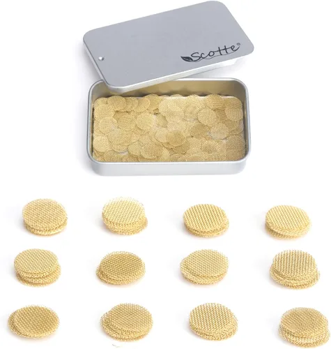 Vista 6 de Scotte 200 pantallas de tubo de latón de 3/8 pulgadas, pantalla de filtro de tubo de metal de 0.374 in (0,375 pulgadas) con caja de almacenamiento