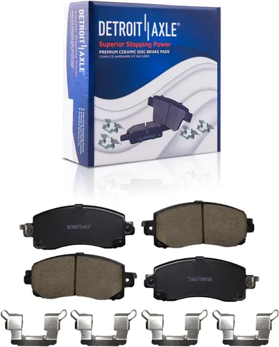 Vista 22 de Detroit Axle – Pinza de freno del lado del pasajero trasero + pastillas de freno de reemplazo para Silverado Sierra 1500 Tahoe Yukon Astro Deville