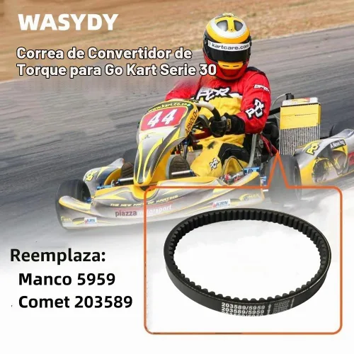 Vista 4 de Go Kart - Correa de transmisión para convertidor de par Go Kart serie 30, sustituye a Manco 5959 / Comet 203589/Coleman KT196/Murray 12-8487