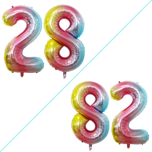 Vista 183 de Goer, conjunto de globos de papel aluminio para decoraciones de cumpleaños, globos de las letras de feliz cumpleaños y de números Oro