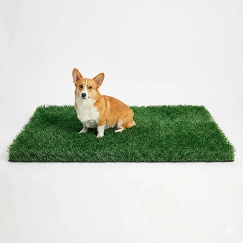 Vista 14 de MAYSHINE Césped artificial para perros, césped artificial para interiores y exteriores, tapete para perros con cuchillas suaves, césped artificial