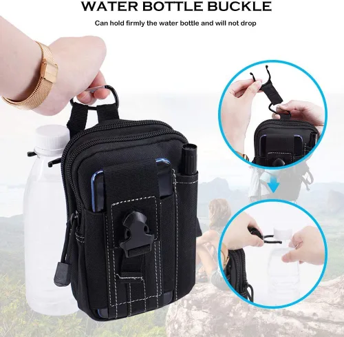 Vista 4 de Funda táctica al aire libre Militar Molle Hip Cinturón Bolsa Monedero Funda Teléfono para Pistolas Compactas Subcompactas Pistolas Ocultas Llevar