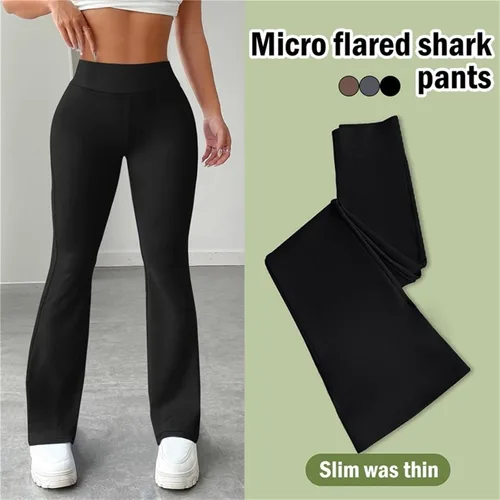 Vista 4 de TRENIS Leggings acampanados para mujer, pantalones de yoga, cintura alta, pierna ancha, gimnasio, deportes, acampanados, talla grande, pantalones