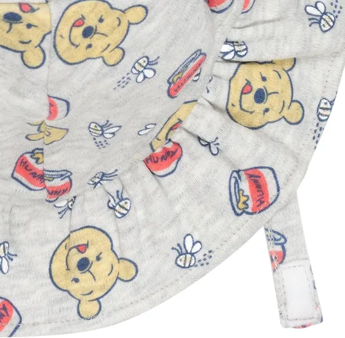 Vista 7 de Disney Minnie Mouse Winnie the Pooh Baby Girls - Mameluco de peluche y sombrero de sol recién nacido a bebé