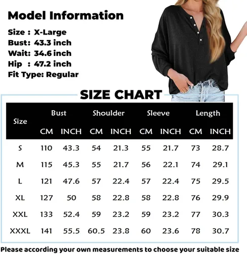 Vista 5 de Women's Long Sleeve Sweatshirt Casual Crewneck Oversized Button Loose Fit Pullover Fashion Daily Relax Jumper Tops