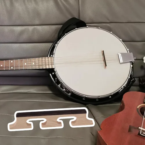 Vista 2 de Ukelele banjo de 4 cuerdas Banjolele Puentes de arce y ébano