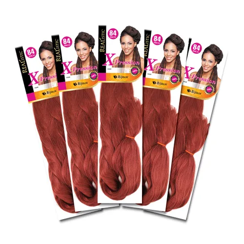 Vista 27 de Realistic Trenza original X-Pression 84 pulgadas 100% Kanekalon (paquete de 3, 1) M-61XPRES84