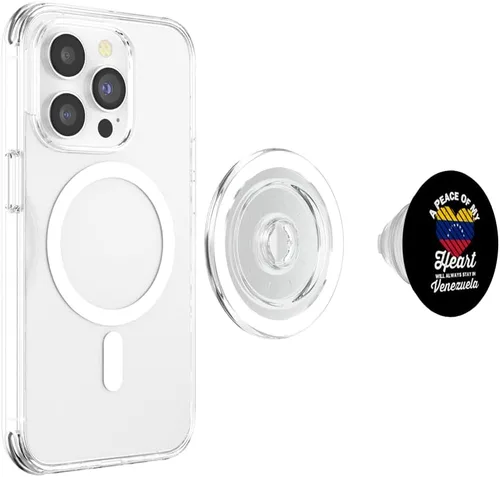 Vista 4 de Una paz de mi corazón siempre se quedará en Venezuela PopSockets Venezolanos MagSafe PopGrip para iPhone