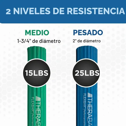 Vista 2 de THERABAND FlexBar, Resistance Bars for Tennis Elbow & Grip Strength, Color-Coded Therapy Bars for Tendonitis & Golfer’s Elbow