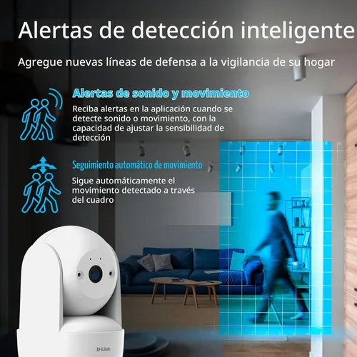 Vista 9 de D-Link Cámara de seguridad interior de 360° View 2K Pan & Tilt WiFi