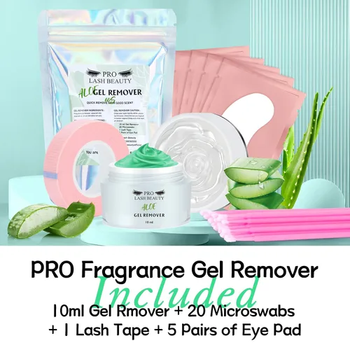 Vista 7 de Kit de removedor de extensiones de pestañas, 0.3 onzas líquidas, removedor de pestañas de fragancia para extensiones de pestañas, aroma de aloe