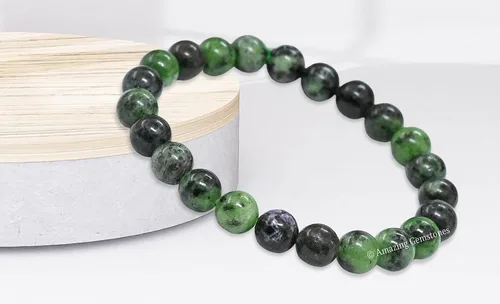 Vista 628 de Amazing Gemstone Crystal Bracelet for Women Men's Gifts - Protection Healing Crystal Bracelet - 8mm Gemstone Beaded Stretchable Bracelet Pulseras