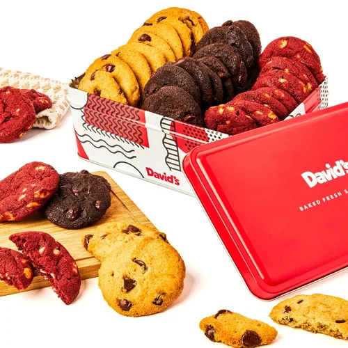 Vista 17 de David's Cookies Galletas recién horneadas – Deliciosa variedad suave hecha a mano – Exquisito regalo gourmet para amigos y familiares en ocasiones