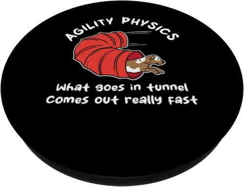 Vista 2 de Dog Agility Design For Dog Handler - What Goes In Tunnel PopSockets Adhesive PopGrip