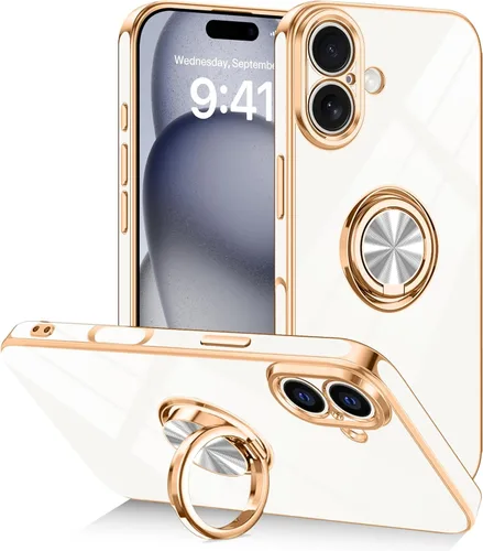 Vista 28 de Funda diseñada para iPhone 17 Pro Max con soporte de anillo, color azul