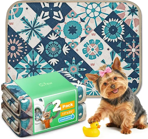 Vista 47 de FXW Almohadillas lavables para orina para perros, almohadillas para cachorros con súper absorbentes, diseñadas específicamente para jaulas de 24