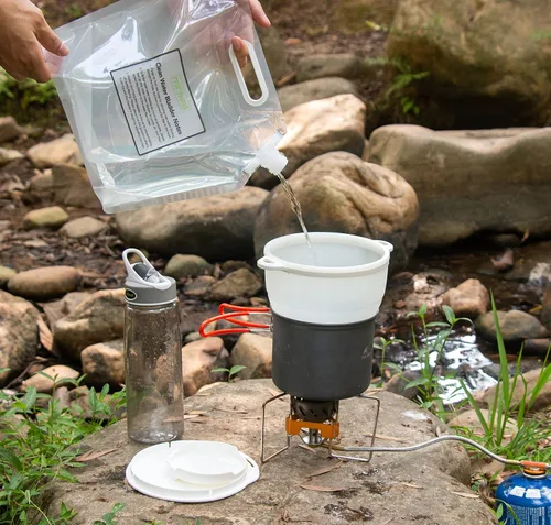 Vista 2 de miniwell Sistema de filtración - Filtro de campamento de agua con filtro reemplazable - para purificación de senderismo - Elimina cloro, sedimentos