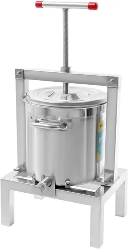 Vista 12 de Fruit Wine Press 1.6 Gallon Stainless Steel Manual Juice Maker 100% Nature Juice Making, Apple Grape Berry Vegetables Crusher, Olive Oil Cider
