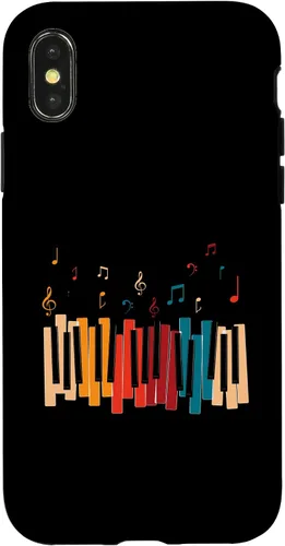 Vista 5 de iPhone 11 Pro Notas de Música Teclado Colorido Piano Case